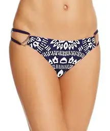 Trina Turk Indochine String Hipster Bikini Bottom in Midnight & White Size 6‎