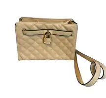 Call It Spring Blush tan nude  crossbody with Gold Accent Messenger Bag Purse Ha