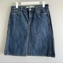 Gap  JEANS | Medium Wash A-line Midi Denim Skirt Sz 3