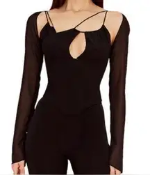 House of CB Florian Chiffon Corset Top size S