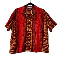 Vintage Manuhealii  Womens Hawaiian Shirt Aloha Topical Casual Size Small