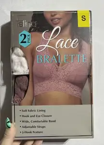 Felina Lace Bralette‎ Bra Set Women's Small 100% Nylon Adjustable Strap 2-Pack