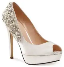 Cynthia Ivory Satin Pump