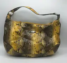 Nine & Co. Yellow Brown Snake Print Handbang