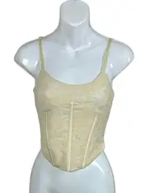 Tiger Mist Yellow Corset Top size S