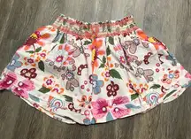 Floral Retro 70s 80s Look Skirt Summer Pattern‎ Pleated