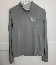 VS Pink Gray Yoga Ultimate Quarter Zip Jacket