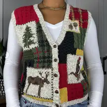 Vintage  Hand-Knit Patchwork Vest