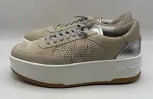 P448 Women's Empire Neutral Platform Sneakers Lace Up EU 40 Streetwear Size 9.5