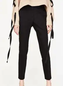 ZARA Black Stretch Waist Skinny Trousers  XS 1608/021