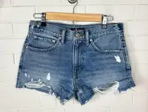 Lucky Brand Mid Rise Cutoff Distressed Denim Shorts Size 2/26