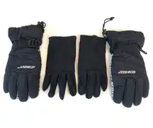 SCOTT Black Ski Snowboard Gloves with Separate Liner