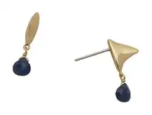 Alexas Bittar Asterales‎ Thorn 14K Goldplated & Sapphire Drop Earrings, NWT
