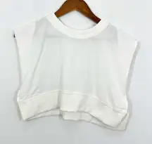 Petal & Pup Cream White Linen Blend Open Sided‎ Crop Top Contemporary Size 4 NWT