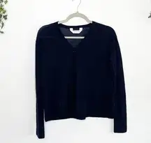 EVERLANE Navy Blue Boxy Button Up Cardigan Size XS