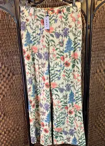 NWT Cider Floral Print Corduroy Pants Size L