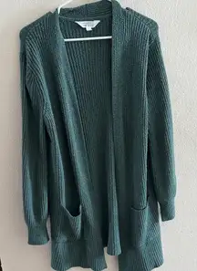 Market & Spruce Teal Open Front Cardigan