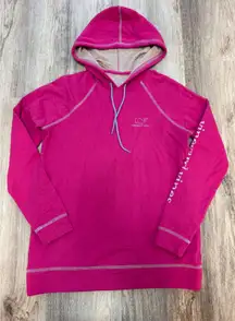 Vineyard Vines Pink Whale Logo Hoodie Pullover Long Sleeve Women's Size S