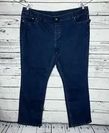 Denim & Co. Signature NWT 28W Blue Denim Perfect Flex Straight Leg Pull-On Jeans