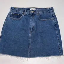 Zara Authentic Denim by TRF Raw Hem Skirt, Size Large