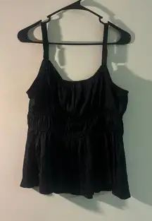 Old Navy Black Peplum Tank Top – Size Large – Flowy Summer Blouse