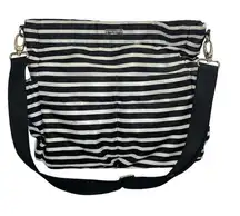 Kate Spade  New York black & white striped diaper baby bag Holland Walk Adamson