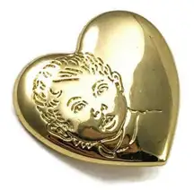 Variety Club Baby Face Heart Gold Collector Pin