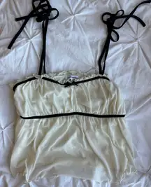 Coquette White Boutique Bow Top with adjustable straps