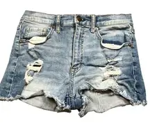 Aeropostale‎ Aero Cheeky Short Distressed Blue size 4