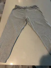 LAZY PANTS Grey Fleece Lined Jogger Sweatpants Women's Size L