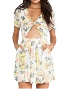 Free People Part Time Lover Floral Mini Dress