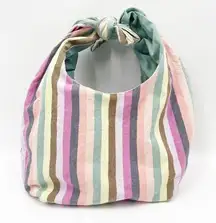 Rainbow Pride Stripe Purse Tote Adjustable Tie Multicolor CarryAll Shoulder Bag