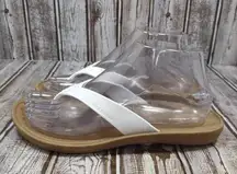 Okabashi Breeze Women's Size M (6.5-7.5) Sustainable Flip Flop White/Beige USA