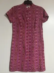 Vintage The Territory Ahead Women's Short Sleeve Button Front Dress Size 6