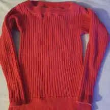 Liz Claiborne Lizwear Women's Sweater Ribbed Knit Red Size Small