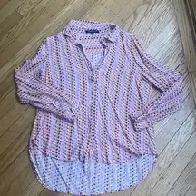 VELVET HEART heart pattern button up blouse size medium