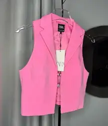 Zara Pink Structured Vest bloggers favorite and sold out everywhere
