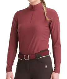 Horse Pilot Sunset Sun Equestrian Shirt - Dark Red Size Medium