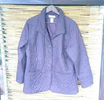 Magellan L Purple Quilted Travel Light Jacket