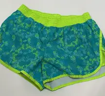 Champion Womens Activewear Running Shorts Duo Dry Neon Green XL