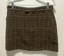The Workshop Republic Clothing Plaid Mini Skirt Sz L preppy academia