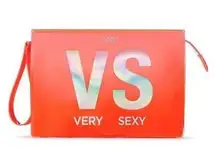 NWT Victoria's Secret VS Very Orange Beauty Bag Case Wristlet