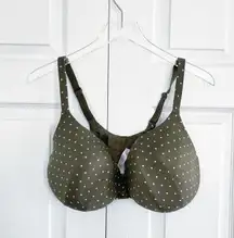 Cacique Green Square Polka Dot True Embrace T-Shirt Bra