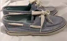 Sperry‎ Bahama blue sequin boat shoes