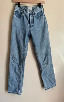 Everlane Blue Jeans Light wash Women 90s Cheeky Jean Pants Bottoms 24 Regular