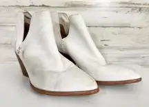 Frye Shoes Women Size 6M Cream Leather Cut Out Ankle Bootie Boots Shootie Casual