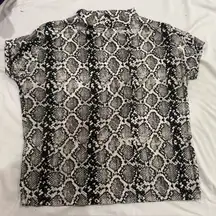 Black and White Snake Print Top