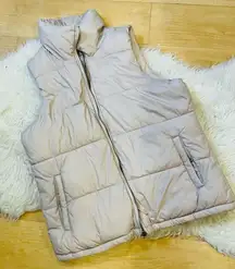 Old Navy Mauve pink blush puffer vest for fall and winter L