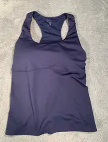 Athleta Women's Deep Blue Racerback Tank Top with built in bra