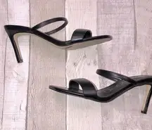 Calvin Klein black square toe heels size 7 1/2